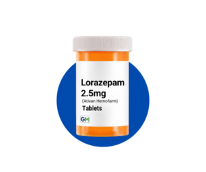 Box packaging for Hemofarm brand Lorazepam 2.5mg Ativan tablets